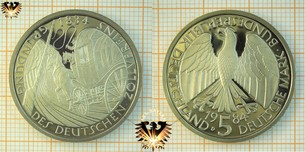 5 DM BRD 1984 D, Gründung des Deutschen Zollvereins 1834, Gedenkmünze