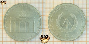 5 Mark, DDR, 1971, Berlin Hauptstadt der DDR, 1971-1990