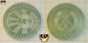 5 Mark, DDR, 1971, Johannes Kepler,  Vorschaubild