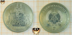5 Mark, DDR, 1973 und 1983, Meissen, Dom