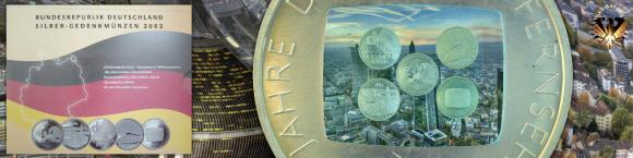 Deutschland: 10 Euro Silber Gedenkmünzenset der Bundesrepublik Deutschland 2002