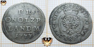 Brandenburg Ansbach, 1777 - 2 1/2 Conventionskreuzer