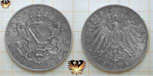 Bremen Kaiserreich Münze, Zwei Mark 1904 J, Freie Hansestadt Bremen  