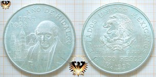 Cinco Pesos Gedenkmünze Mexico 1953 Ano de  Vorschaubild