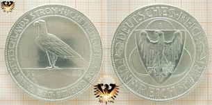 Fünf Reichsmark, 3. Reich Münze, 1930, Rheinland  Vorschaubild