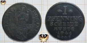 Goslar, 1 Pfennig Scheide Mvntz 1746 - H.C.R.F - GOS LAR