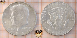 Half Dollar, USA, 1964, Kennedy Half Dollar Münze