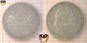  Half Dollar, USA, 1893, Columbian Exposition, 1492