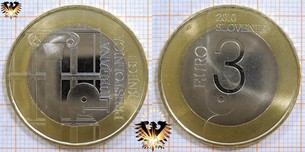 3 Euro, Slowenien, 2010, Unesco Welthauptstadt 2010  Vorschaubild