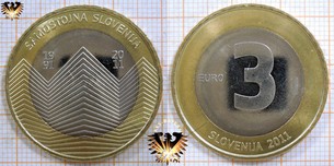 3 Euro, Slowenien, 2011, 20 Jahre Unabhängigkeit  Vorschaubild