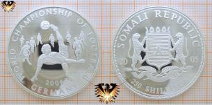 Fallrückzieher, 250 Shillings, Somalia, Silbermünze, World Championship  Vorschaubild
