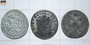 Nürnberg 2 1/2 Kreuzer, 1774, 1778, 1779, im Vergleich