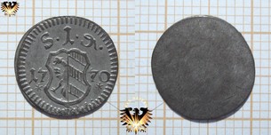 Nürnberg Reichsstadt, 1 einseitige 1 Pfennig Münze 1770