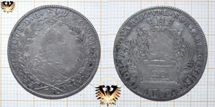 Nürnberg Stadt 1760 S.F., 20 Kreuzer Silber Münze