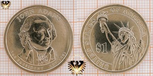 1 Dollar, USA, 2007, D, John Adams,  Vorschaubild