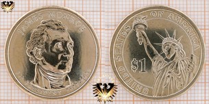 1 Dollar, USA, 2008, D, James Monroe,  Vorschaubild