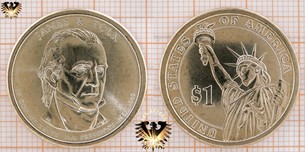 1 Dollar, USA, 2009, D, James K.  Vorschaubild