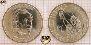 1 Dollar, USA, 2009, D, John Tyler,  Vorschaubild