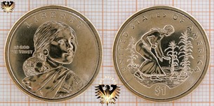 1 Dollar, USA, 2009, D, Native American  Vorschaubild