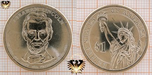 1 Dollar, USA, 2010, D, Abraham Lincoln, 16th President 1861-1865