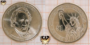 1 Dollar, USA, 2010, D, James Buchanan,  Vorschaubild