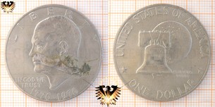 1 Dollar, USA, 1972, Eisenhower Dollar, Moon behind Liberty Bell, 1976
