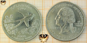 Quarter Dollar, USA, 2008, D, Oklahoma,  Vorschaubild