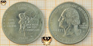 Quarter Dollar, USA, 2000, D, New Hampshire  Vorschaubild