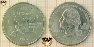 Quarter Dollar, USA, 2002, D, Louisiana 1812,  Vorschaubild