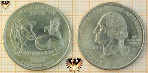 Quarter Dollar, USA, 2004, D, Wisconsin  Vorschaubild