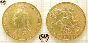 Sovereign Goldmünze England Drachentöter