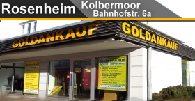 Goldankauf Rosenheim: Die Gold, Silber und Edelmetall Ankaufstelle in Rosenheim / Kolbermoor, Bahnhofstraße 6A